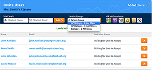 Varsity Tutors Learning Tools Invite Users